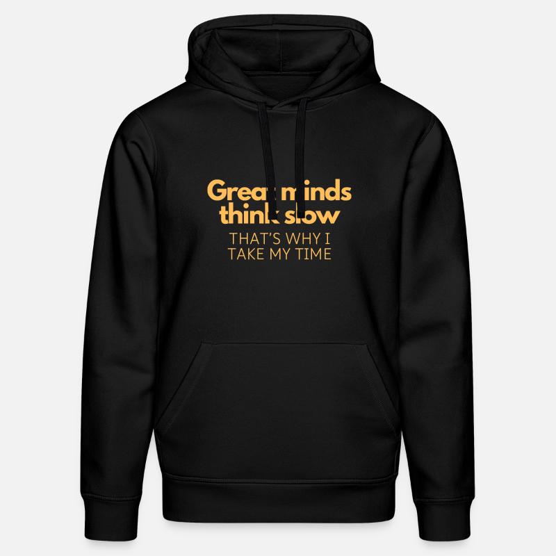 Große Köpfe denken langsam - Stanley/Stella Unisex Bio-Hoodie DRUMMER - Schwarz