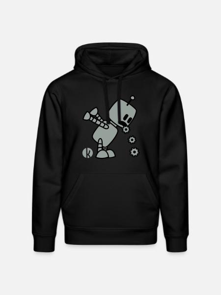 Robo Kotz (2c) - Stanley/Stella Unisex Bio-Hoodie DRUMMER  - Schwarz