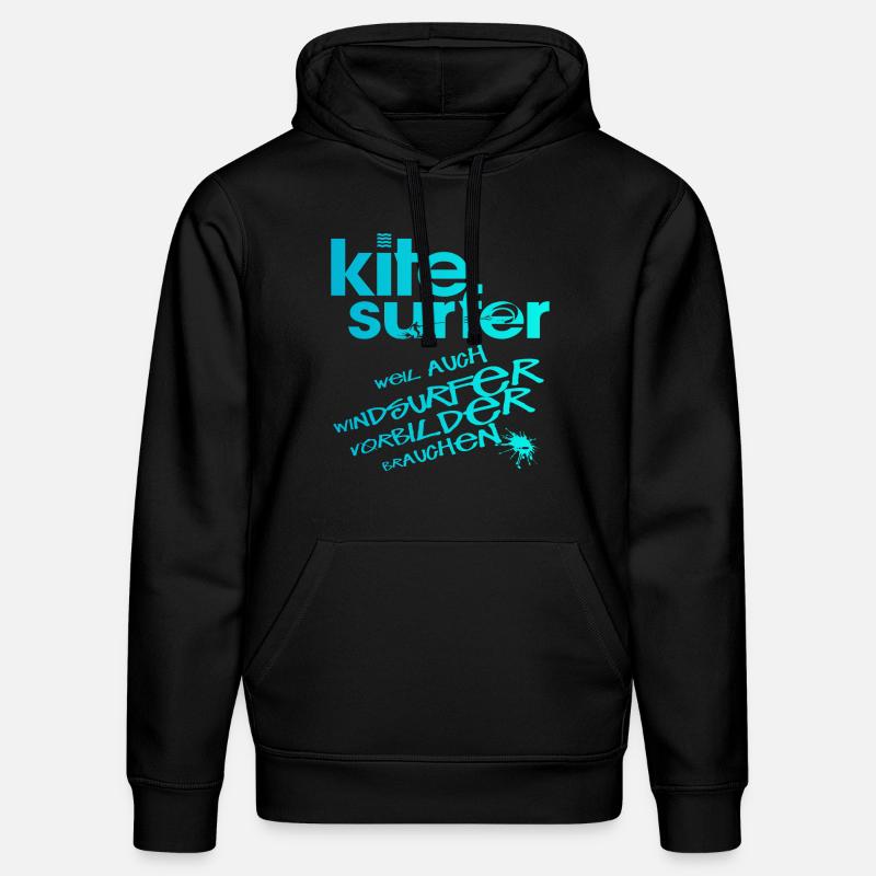 Kitesurfer vs Windsurfer - Stanley/Stella Unisex Bio-Hoodie DRUMMER  - Schwarz