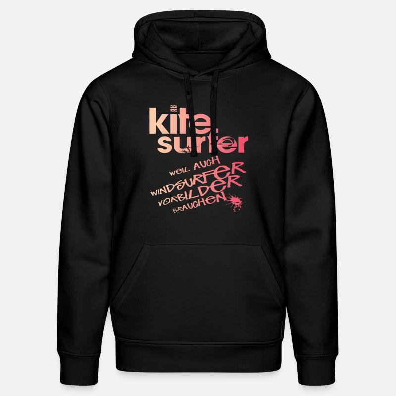 Kitesurfer vs Windsurfer - Stanley/Stella Unisex Bio-Hoodie DRUMMER - Schwarz