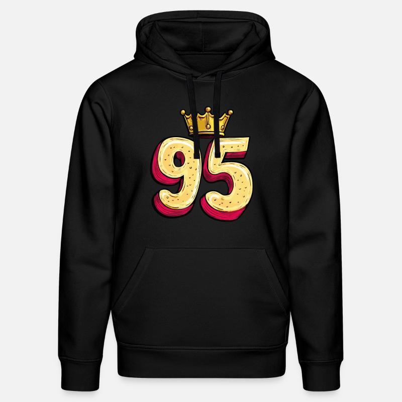 Couronne à 95 chiffres - Sweat à capuche bio DRUMMER Stanley/Stella Unisexe - noir