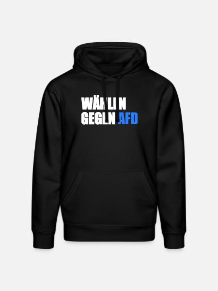 Wählen gegen afd - Stanley/Stella Unisex Bio-Hoodie DRUMMER - Schwarz