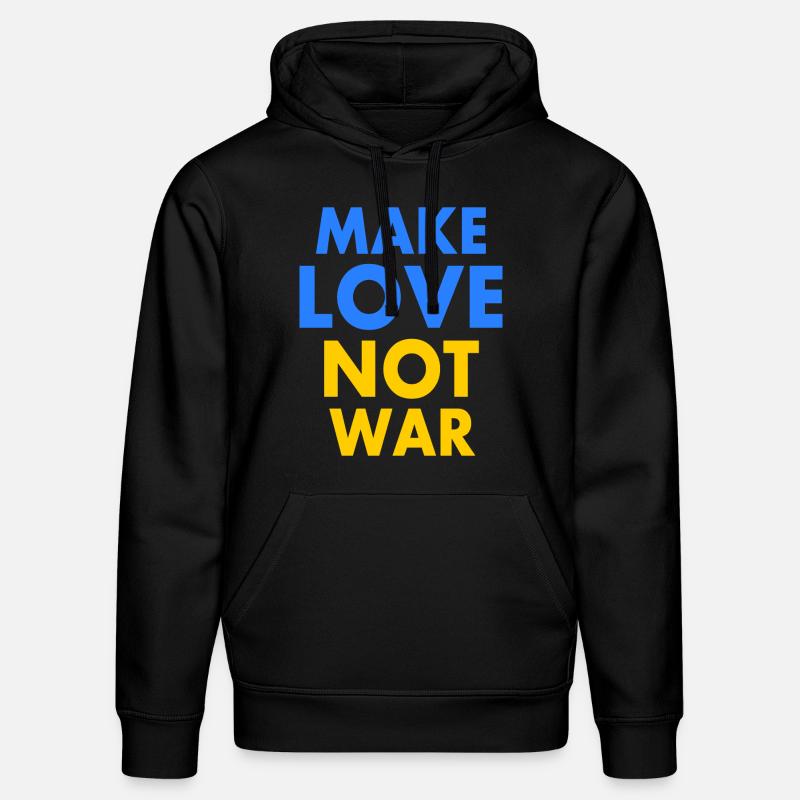 Make love not war - Sweat à capuche bio DRUMMER Stanley/Stella Unisexe - noir