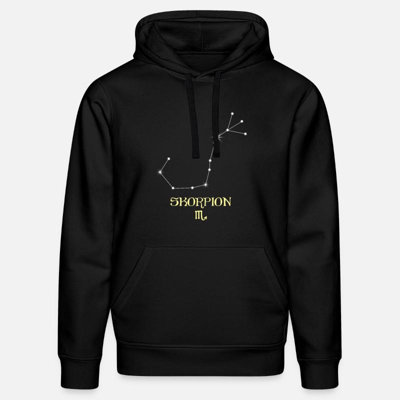 Skorpion Sternzeichen - Stanley/Stella Unisex Bio-Hoodie DRUMMER  - Schwarz