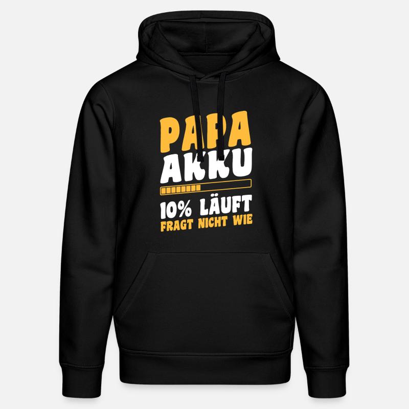 Père Équipe Papa - Sweat à capuche bio DRUMMER Stanley/Stella Unisexe - noir