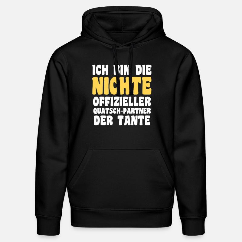 Nièce motif familial - Sweat à capuche bio DRUMMER Stanley/Stella Unisexe - noir