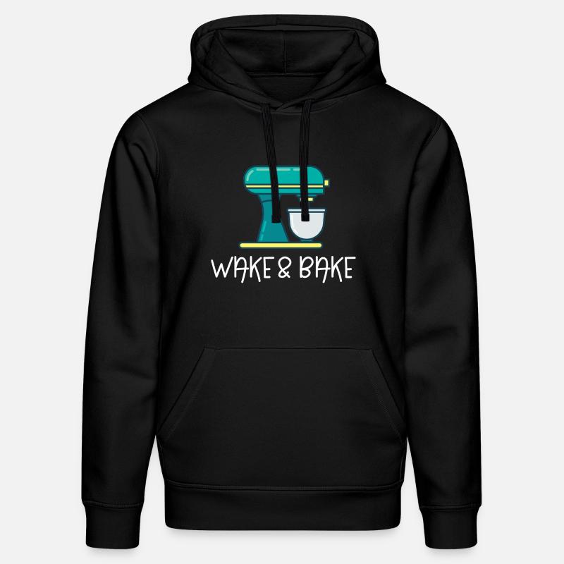 Aufwachen und Backen - Stanley/Stella Unisex Bio-Hoodie DRUMMER  - Schwarz