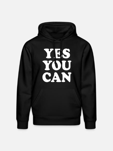 Yes you can - Stanley/Stella DRUMMER Unisex Organic Hoodie - black