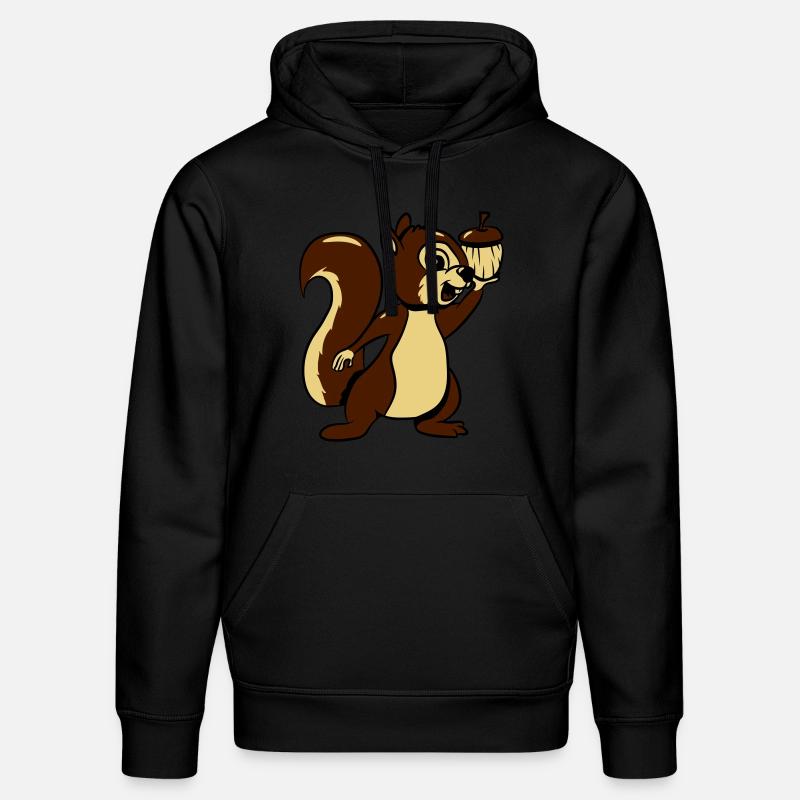 Eichhörmchen futter freude lieb - Stanley/Stella Unisex Bio-Hoodie DRUMMER  - Schwarz