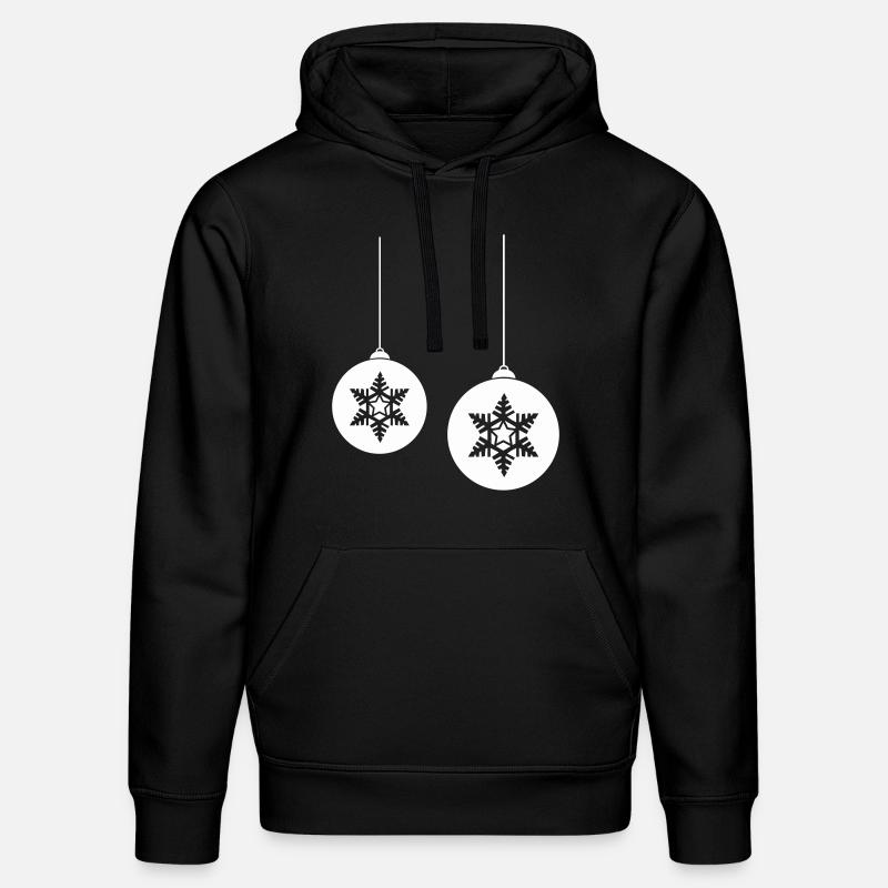 Weihnachtskugel stern 2 - Stanley/Stella Unisex Bio-Hoodie DRUMMER  - Schwarz