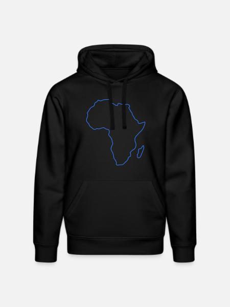 Africa Outline - Stanley/Stella DRUMMER Unisex Organic Hoodie - black