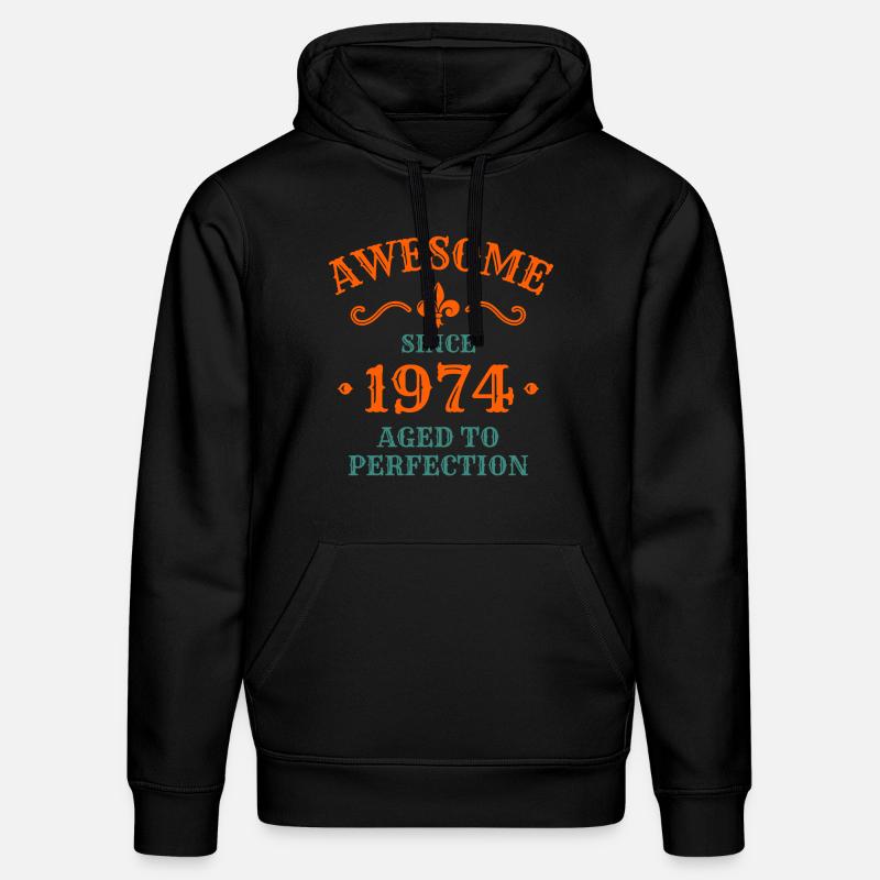 Anniversaire 1974 - Sweat à capuche bio DRUMMER Stanley/Stella Unisexe - noir