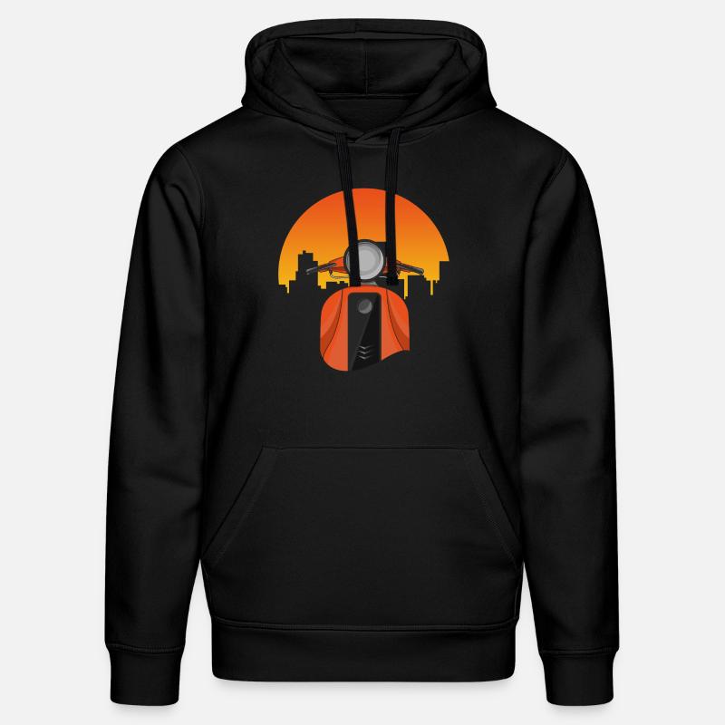Moped mit Häuser - Stanley/Stella Unisex Bio-Hoodie DRUMMER  - Schwarz