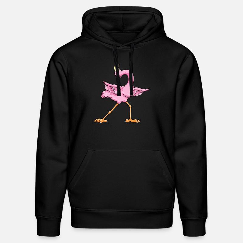 Flamingo faisant du yoga - Sweat à capuche bio DRUMMER Stanley/Stella Unisexe - noir