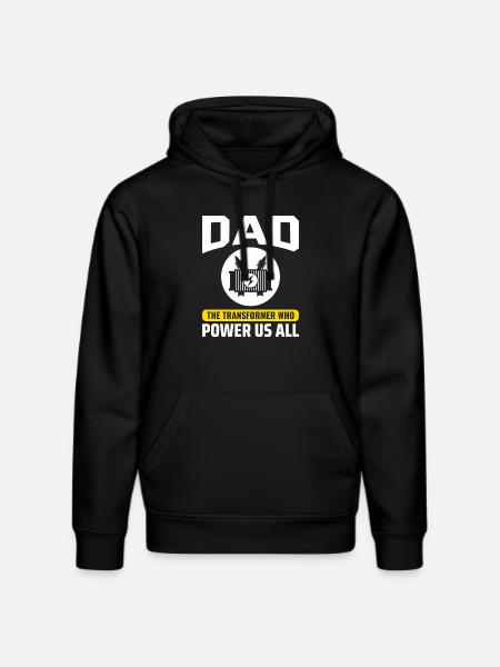 Electrician Dad - Stanley/Stella DRUMMER Unisex Organic Hoodie - black