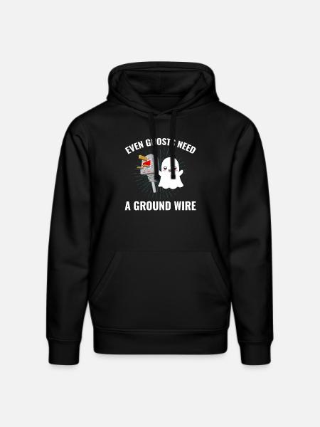 Elektriker Halloween Geist Erdungskabel Spaß - Stanley/Stella Unisex Bio-Hoodie DRUMMER - Schwarz