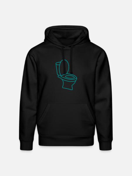 Klo WC Toilette - Stanley/Stella Unisex Bio-Hoodie DRUMMER  - Schwarz