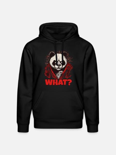 Angry Panda Bear - Stanley/Stella DRUMMER Unisex Organic Hoodie - black
