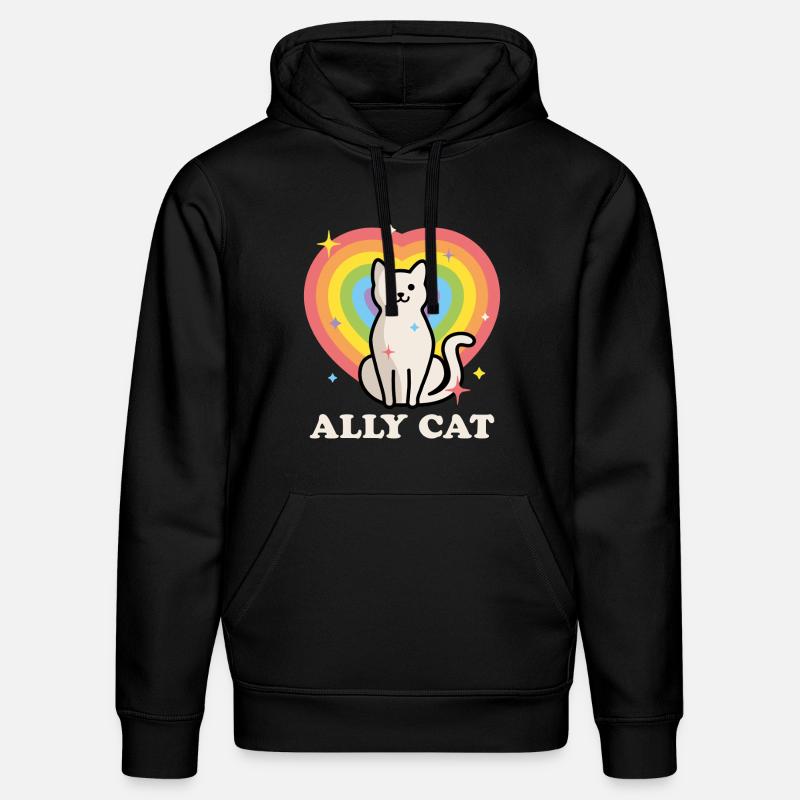 Chat allié - Sweat à capuche bio DRUMMER Stanley/Stella Unisexe - noir