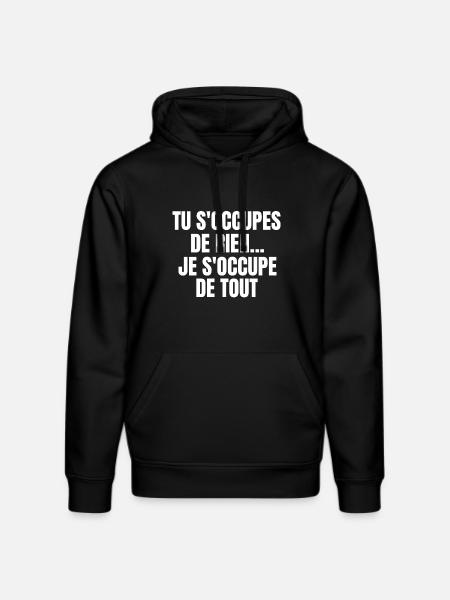 expression, langue française - Sweat à capuche bio DRUMMER Stanley/Stella Unisexe - noir