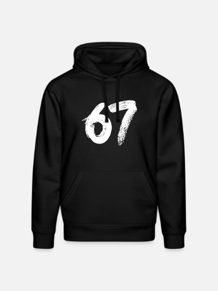 67 White Paint - Stanley/Stella DRUMMER Unisex Organic Hoodie - black