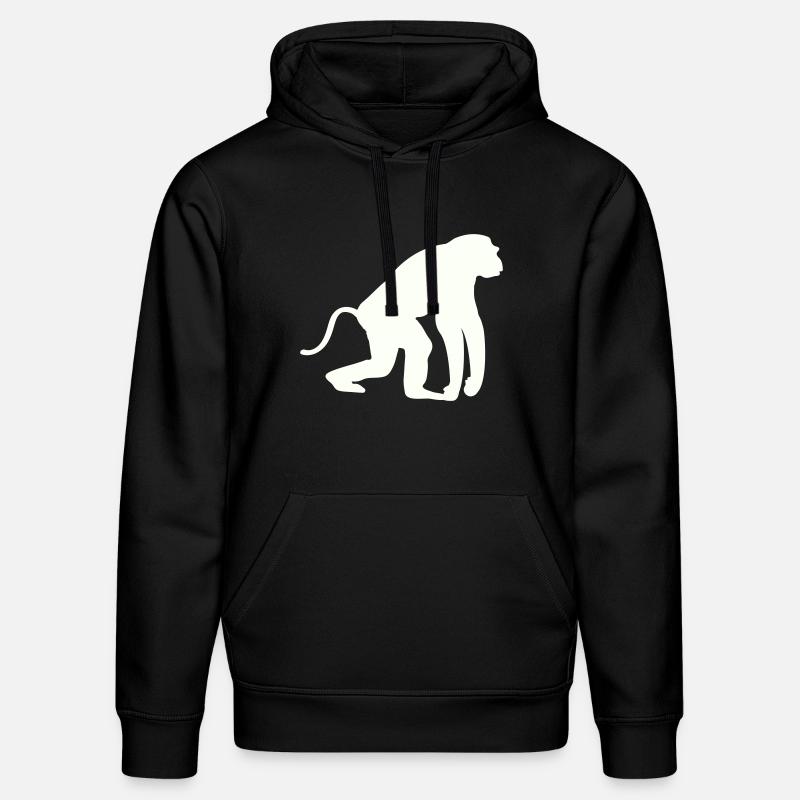 Silhouette de singe - Sweat à capuche bio DRUMMER Stanley/Stella Unisexe - noir