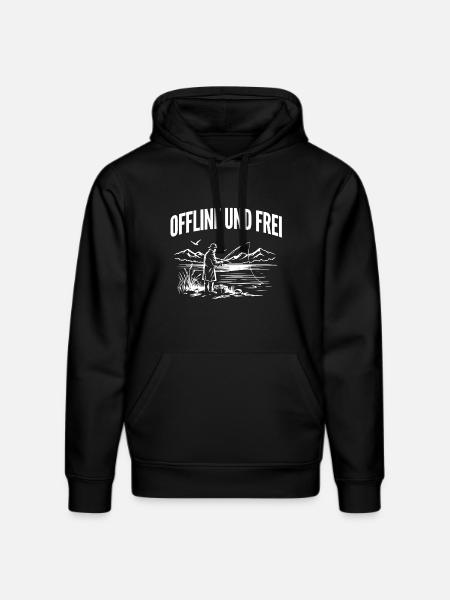 Angeln Natur - Stanley/Stella Unisex Bio-Hoodie DRUMMER  - Schwarz