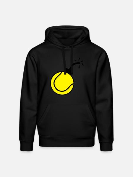 bomb ball tennis1 - Stanley/Stella DRUMMER Unisex Organic Hoodie - black
