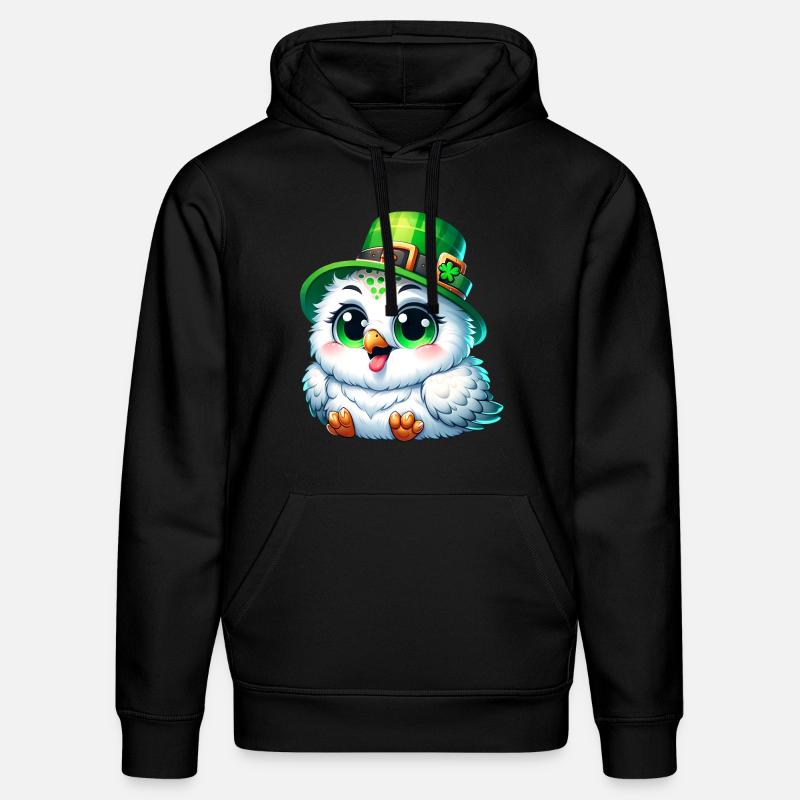 St. Patrick's Süße Schneeeule - Stanley/Stella Unisex Bio-Hoodie DRUMMER  - Schwarz