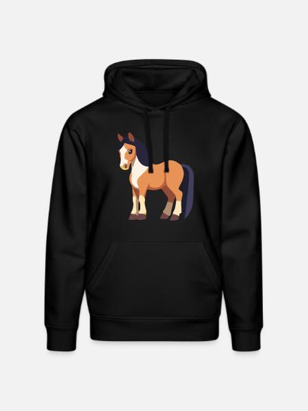 Cute Horse - Stanley/Stella DRUMMER Unisex Organic Hoodie - black