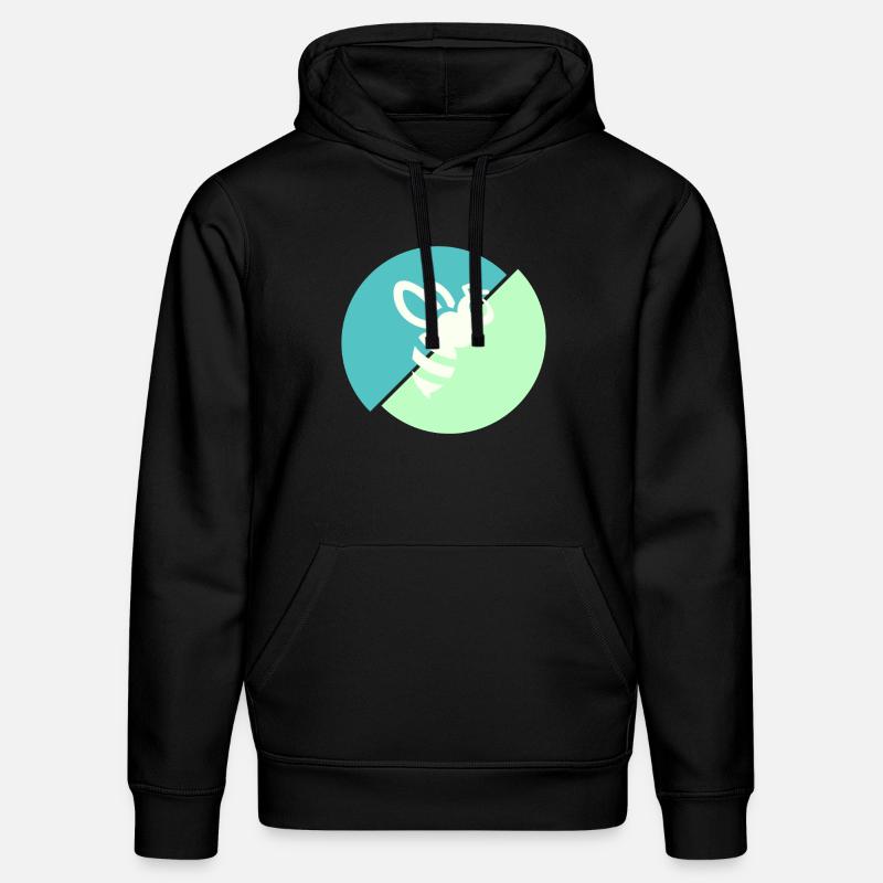 Abeille contrastée vert pastel - Sweat à capuche bio DRUMMER Stanley/Stella Unisexe - noir