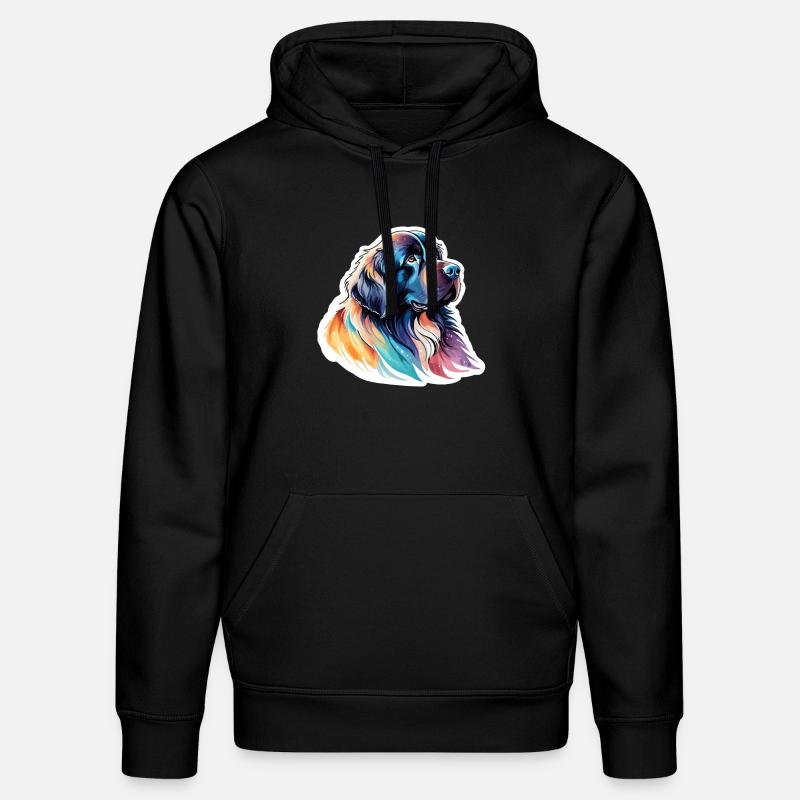 Aquarelles de Terre-Neuve - Sweat à capuche bio DRUMMER Stanley/Stella Unisexe - noir