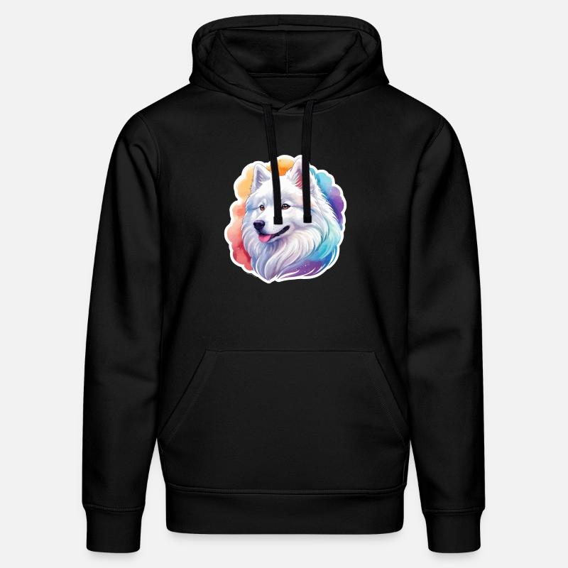 Samojede Wasserfarben - Stanley/Stella Unisex Bio-Hoodie DRUMMER  - Schwarz