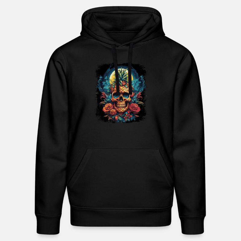 Ananaspunk Schädel - Stanley/Stella Unisex Bio-Hoodie DRUMMER  - Schwarz