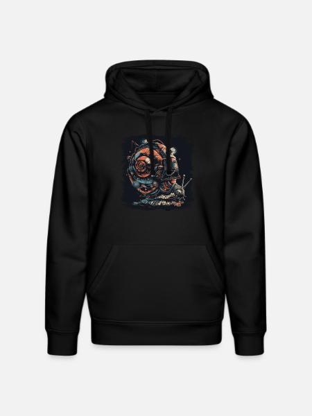 Crinchy Snail - Stanley/Stella DRUMMER Unisex Organic Hoodie - black