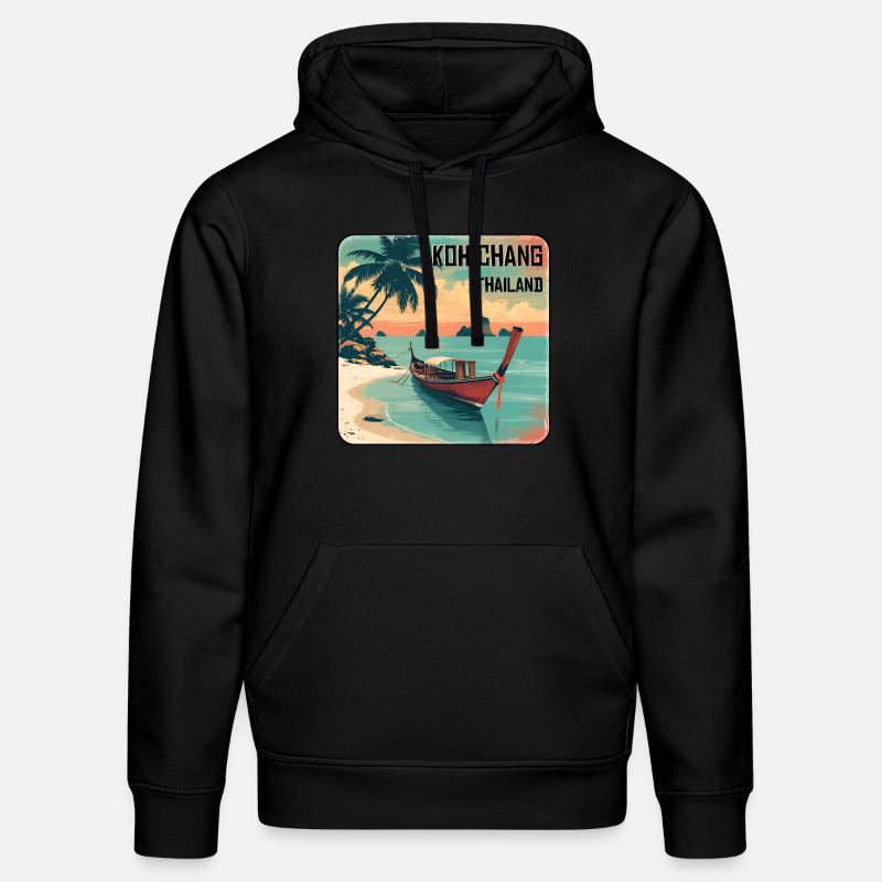 Koh Chang - Sweat à capuche bio DRUMMER Stanley/Stella Unisexe - noir