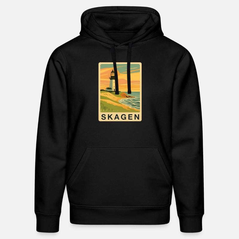 Skagen, Danemark - Sweat à capuche bio DRUMMER Stanley/Stella Unisexe - noir