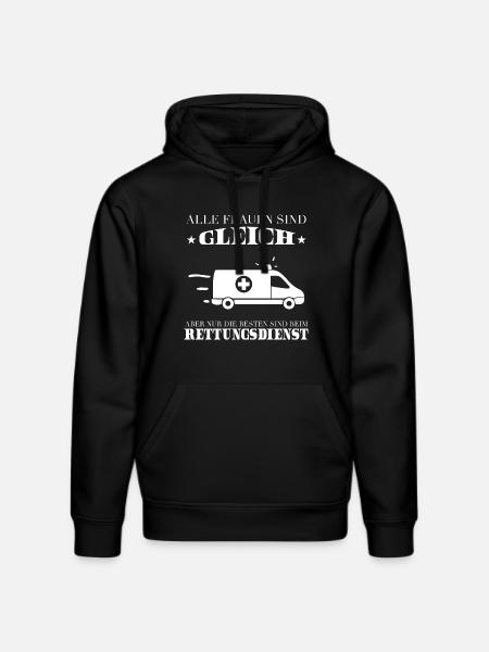 Rescue Service Shirt-Best - Stanley/Stella DRUMMER Unisex Organic Hoodie - black