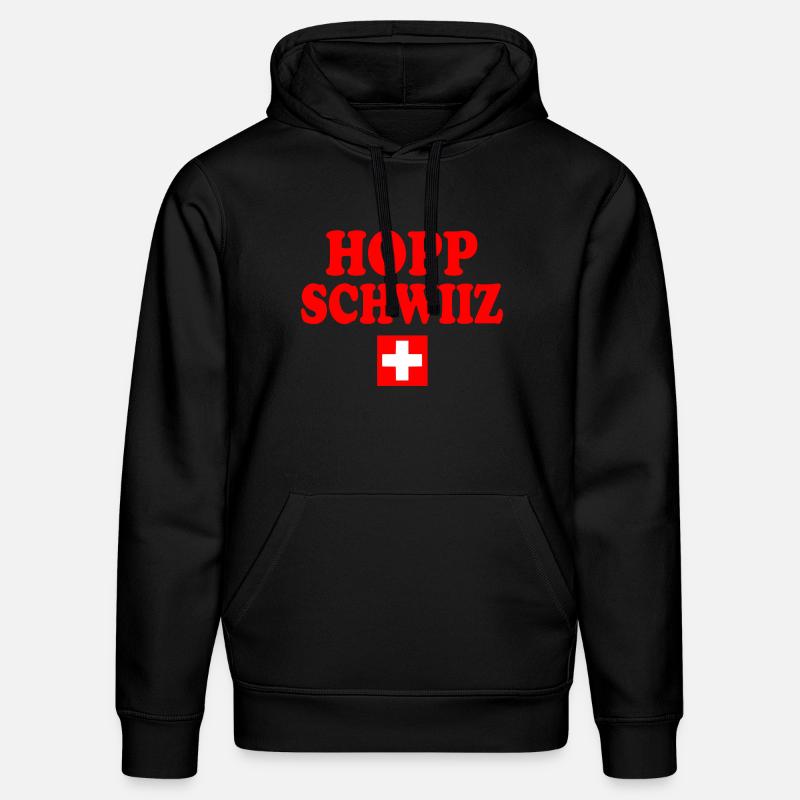 Hopp schwiiz - Sweat à capuche bio DRUMMER Stanley/Stella Unisexe - noir