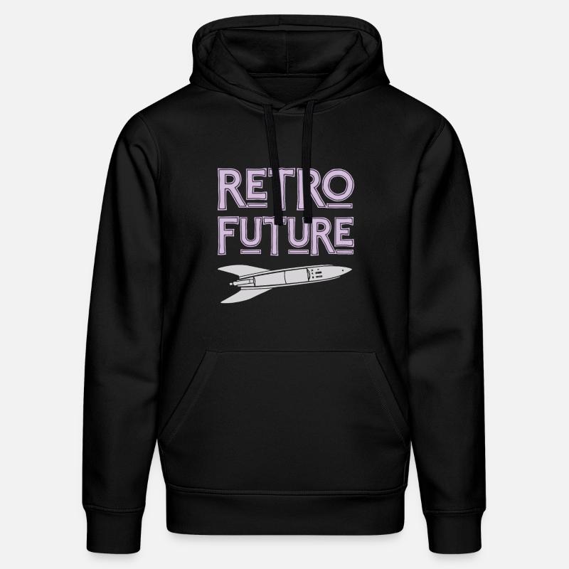 Retro Future Rakete Nostalgie - Stanley/Stella Unisex Bio-Hoodie DRUMMER - Schwarz