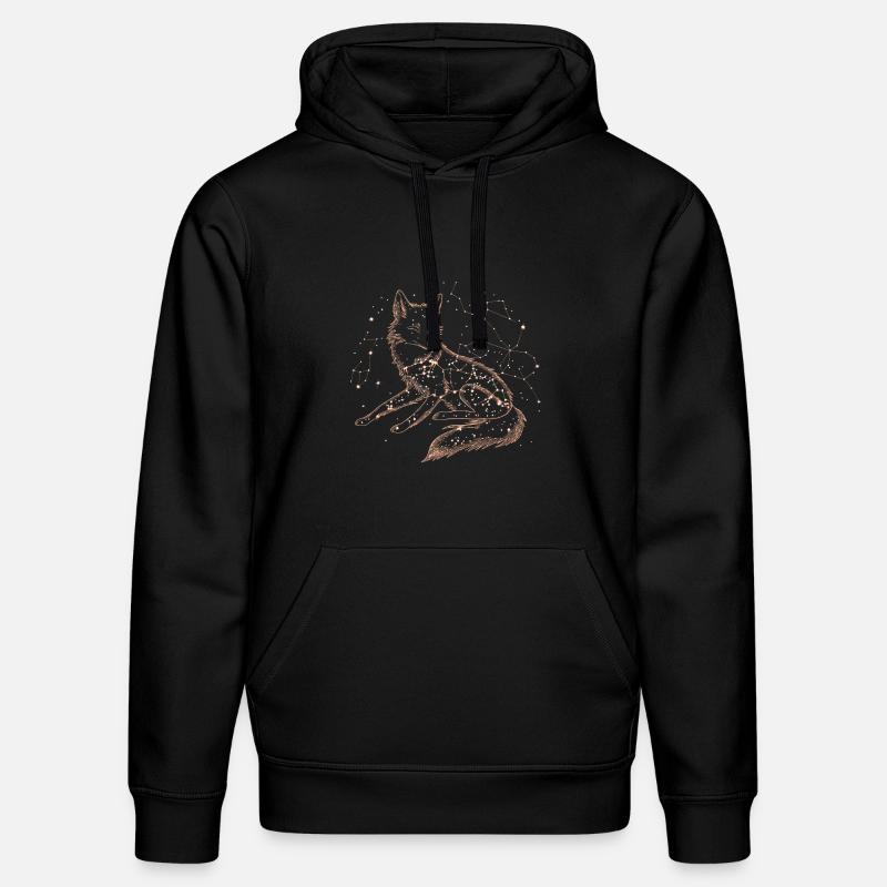 Fuchs Sternenhimmel Sternenbild - Stanley/Stella Unisex Bio-Hoodie DRUMMER  - Schwarz