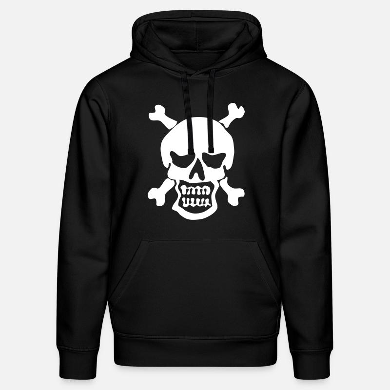 Rock Roll crâne - Sweat à capuche bio DRUMMER Stanley/Stella Unisexe - noir
