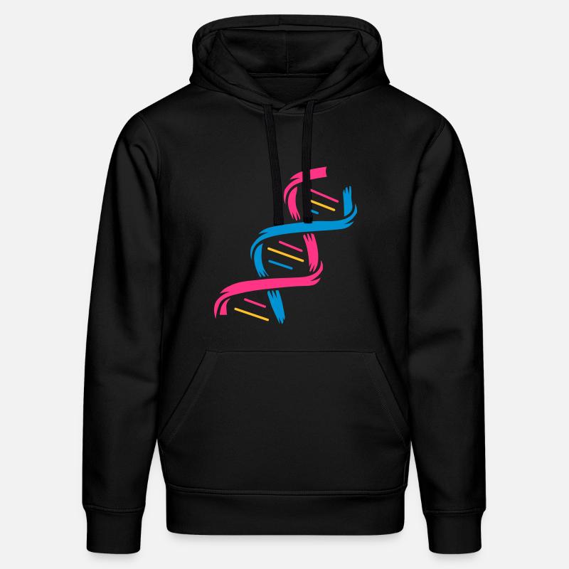 Die Struktur eines DNA-Moleküls - Stanley/Stella Unisex Bio-Hoodie DRUMMER  - Schwarz
