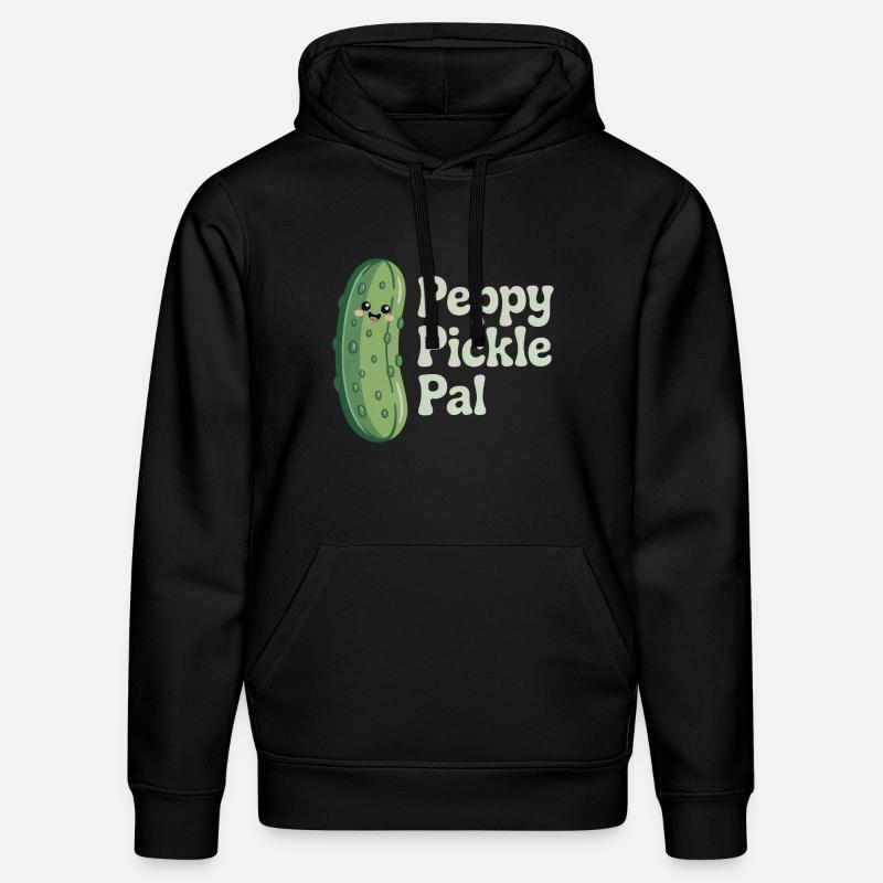 Peppy Pickle Pal - Concombre - Sweat à capuche bio DRUMMER Stanley/Stella Unisexe - noir