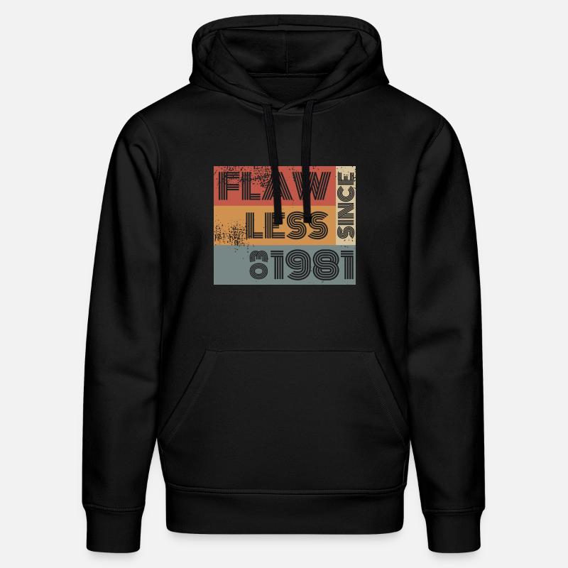 45e anniversaire Parfait depuis 03/1981 - Sweat à capuche bio DRUMMER Stanley/Stella Unisexe - noir