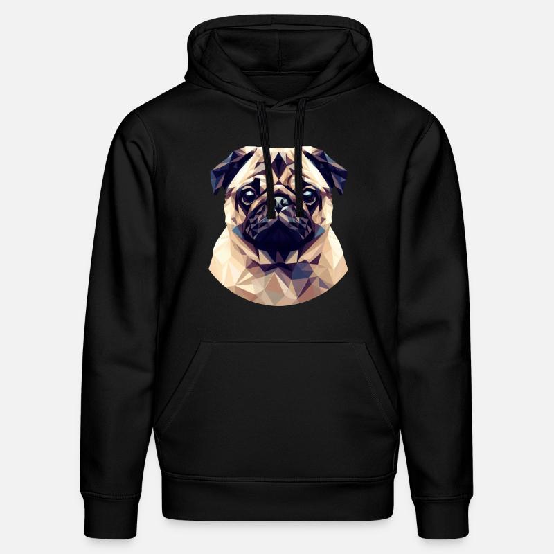 Carlin polygonal mignon - Sweat à capuche bio DRUMMER Stanley/Stella Unisexe - noir