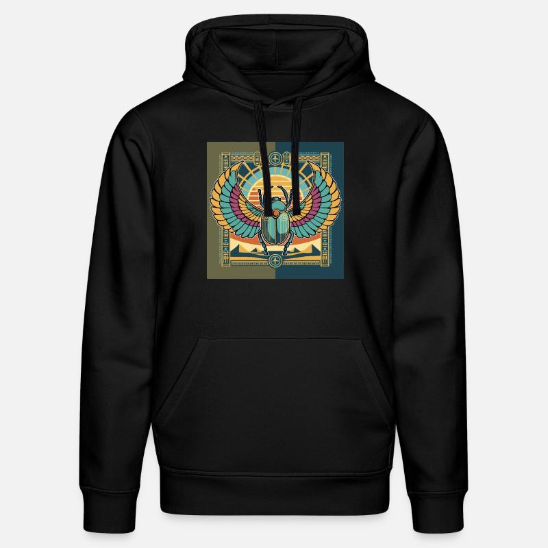 KHEPRI Dieu du Soleil Levant - Sweat à capuche bio DRUMMER Stanley/Stella Unisexe - noir