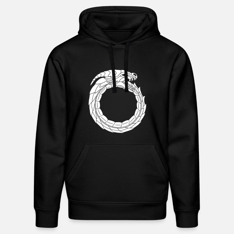 Dragon blanc dévoreur - Sweat à capuche bio DRUMMER Stanley/Stella Unisexe - noir