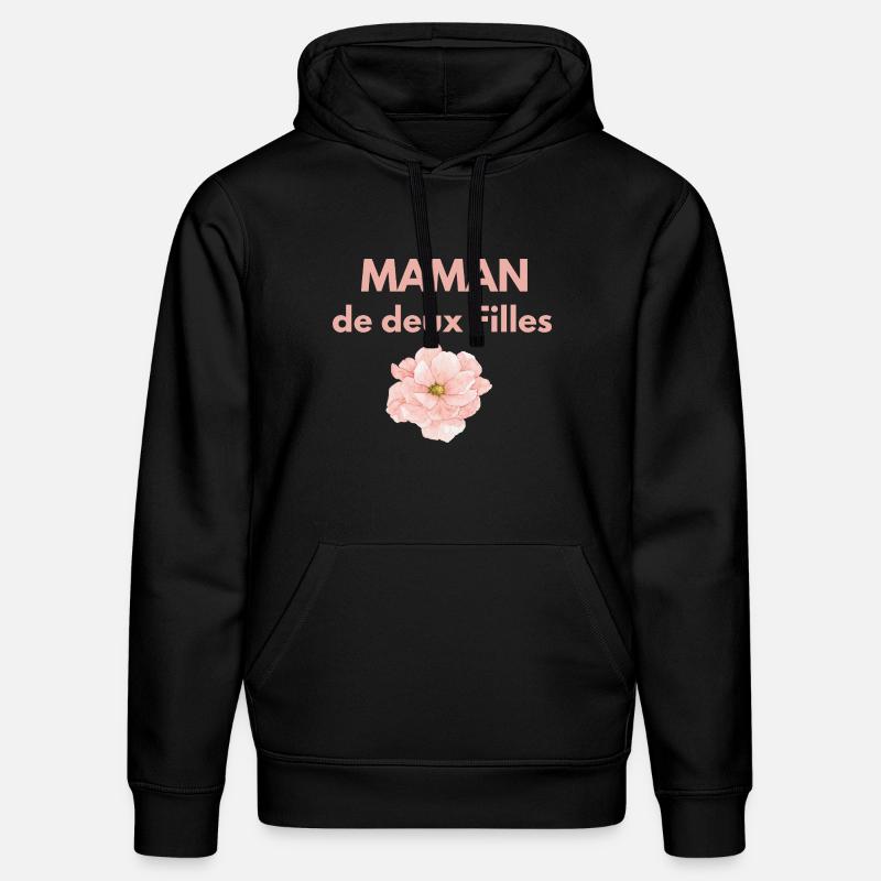 Mutter von zwei Töchtern Pink - Stanley/Stella Unisex Bio-Hoodie DRUMMER  - Schwarz