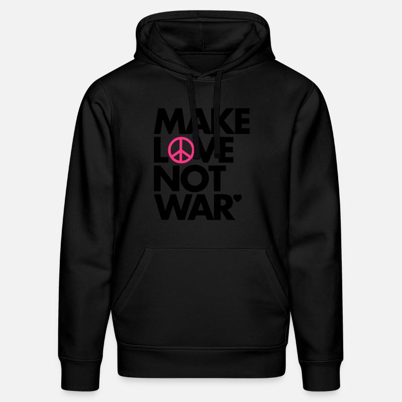Make Love Not War - Stanley/Stella Unisex Bio-Hoodie DRUMMER  - Schwarz